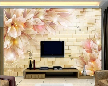 beibehang 3d stereoskopinis gėlės freskos šiuolaikinio TV foną, mūrinis tapetai gyvenimo kambario, miegamasis freskos papel de parede tapetai