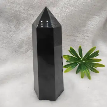 1pcs Gamtos obsidianas obeliskas taško kvarco kristalo lazdelė gydymo