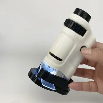 20X-40X Vaikų Stebėjimo Mikroskopu LED su Šviesos Nešiojamų Biologinis Mikroskopas Mokslinio Eksperimento Mokymo Nuotrauka 2