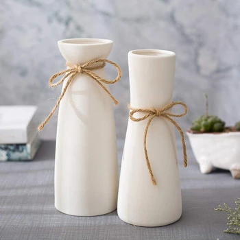 LBER Baltos Keramikos Vaza Minimalistinio Stiliaus Apdaila,Modernios Namų Puošybai Porceliano Vaza Matinis Dizainas