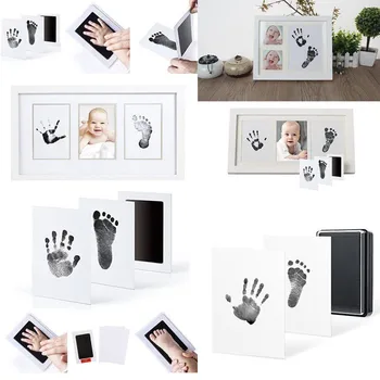 Naujas Baby Inkless Handprint Pėdsaką Rinkinys Nuvalykite Kūdikių Naujagimių Atmintį Lobis Praktinių Kūdikio Suvenyrai, Žaislai Dovanų Atminties Pagalbininkai Nuotrauka 2