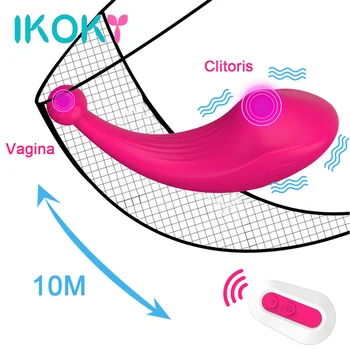 IKOKY Nematomas Nešiojami Vibratorius 10 Greičio Analinis Klitorio Stimuliatorius Vibracija Kelnaitės Sekso Žaislai Moterims, Nuotolinio Valdymo Sekso Parduotuvė