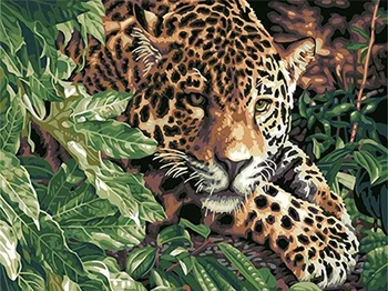 Nauja 5D Diamond Tapybos Leopard Gyvūnų Paveikslėlį, Kryželiu Rinkinys Visiškai kalnų krištolas Siuvinėjimo Kambarį Dekoro Rankų darbo Dovana Nuotrauka 2