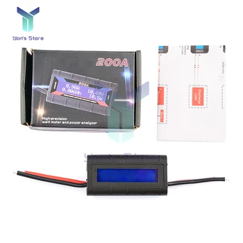 200A 60V LCD Digital Voltmeter Ammeter Wattmeter RC Automobilio Akumuliatoriaus Įtampa Srovės Testeris Elektros Energijos Skaitiklis Orlaivių Nuotrauka 2