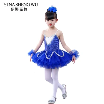 Diržas China Dirželis Vaikų Baleto Tutu Suknelė Šokių Praktikos Drabužiai Vaikams Šokio Spektaklis Kostiumai Mergina Tutu Baleto Suknelė Nuotrauka 2