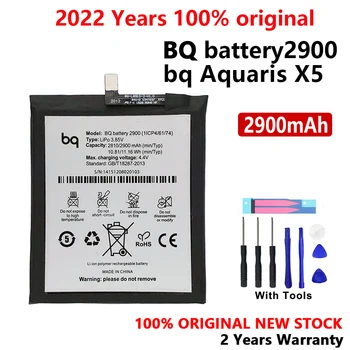 100% Originalus 2900mAh Telefono Baterija BQ Aquaris X5 Telefonas Aukštos Kokybės Įkraunamas Baterijas Nemokamai Įrankiai