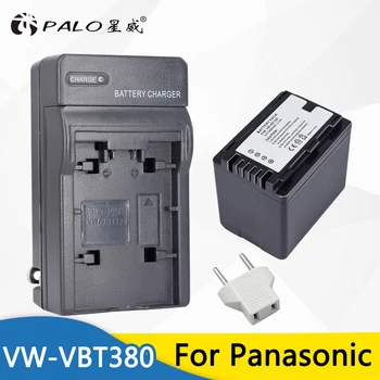 PALO 1Pc 3900mAh VW-VBT380 VW-VBT190 Baterija+ Kroviklis Panasonic HC-V720,HC-V727,HC-V730,HC-V750,HC-V757,HC-V760,HC-V770 Nuotrauka 2