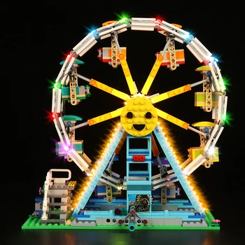 LED Apšvietimas Nustatyti 31119 velnio Ratas Pramogų Parkas Žaislas Šviesos Rinkinys, neįskaičiuotos Blokų