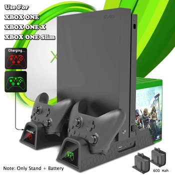 Valdytojas Įkroviklis Aušinimo Stovas XBOX ONE X Slim Žaidimų Saugojimo, Krovimo Doko Stotis Xbox VIENA/S/X Konsolės