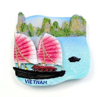 Rankų darbo Dažytos Vietnamas 3D Šaldytuvas Magnetai Turizmo Suvenyrai, Šaldytuvas Magnetiniai Lipdukai Dovanų Nuotrauka 2
