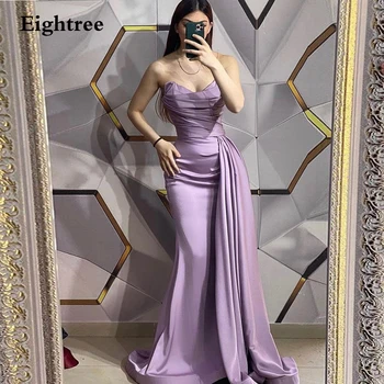 Eightree Elegantiška Violetinė Mermiad Vakaro Suknelės 2022 V-Iškirpte Dėmių Rankovių Šalis Suknelės Moterims, Prom Dress Rūbeliai De Soirée