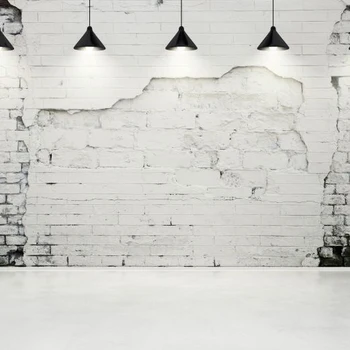 Baltų plytų sienos, aukštos klasės tapetai, Kinas, TV, sofa fone modernus minimalistinio stiliaus pasirinktinis dydis