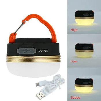 ANJOET Magnetinio Naktį, Šviesos, 3W Mini Nešiojamieji Palapinė Lempos Vandeniui USB Įkrovimo Naktį Kabo Lempa Kempingas Žibintų Nuotrauka 2