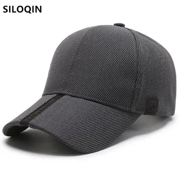 SILOQIN Snapback Dangtelį New Style Medvilnės, Beisbolo kepuraitės, vyriški Skrybėlę Reguliuojamo Dydžio Vyrai Paprastas Atsitiktinis Sporto Bžūp Vyrų Kaulų Kalba Bžūp