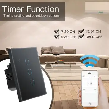 Tuya WiFi Touch Jungiklis, Šviesos Sienos Smart Switch ES Smart Home Gyvenimo Palieskite Jutiklio Sienos Jungiklis, Balso Dirbti Su Alexa 