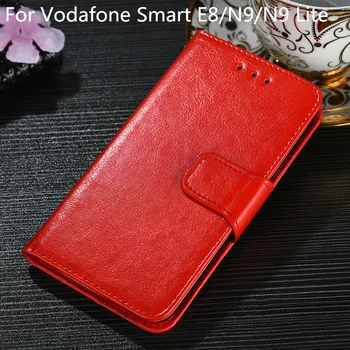Piniginės CaseFor Vodafone Smart E8 N9 N9 Lite Derliaus PU Odos Retro Flip Cover Magnetinio Mados Atvejais Atramą Dirželis