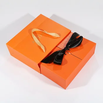 Custom vyrų gimtadienio box dovanų rinkinys magnetinio dvigubos durys dovanų dėžutė su kaspinu