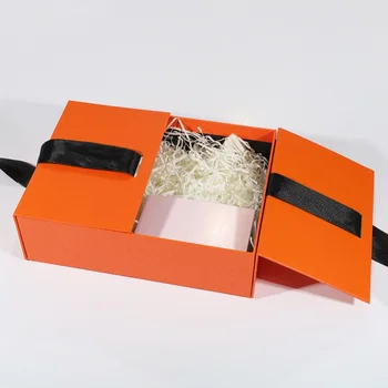 Custom vyrų gimtadienio box dovanų rinkinys magnetinio dvigubos durys dovanų dėžutė su kaspinu Nuotrauka 2