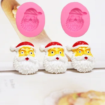 6pcs/daug Maisto Klasės, Pelėsių 3D Kalėdų Senelis Kalėdų Medžio Sniego Snaigės Formos Silikono Formos Tortas Dekoravimo Priemonė Nuotrauka 2