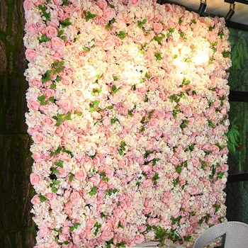 10 vnt. Prabangus Pink Rose & Hydrangea Gėlių Sienos Individualų Vestuvių Gėlių Sienos Aukštos Kokybės Gėlių Sienų Apdaila