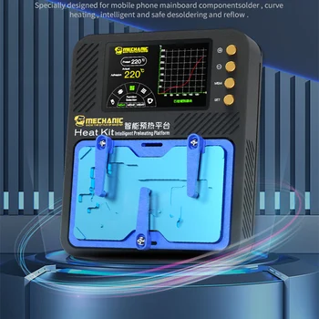 MECHANIKAS Šilumos Rinkinys Persiunčiami Litavimo Šildymo Platforma, LCD Smart Kreivė Ekranas Šildymo Iki 
