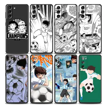 Futbolo Captain Tsubasa Ozora Genzo Coques Funda Telefono dėklas Samsung S22 S7 S8 S9 S10e S20 S21 Fe Plus Ultra 5G Atveju Rubisafe
