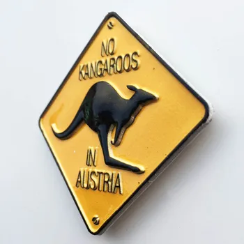 QIQIPP Australijos, Austrijos kūrybinis turizmas, progines amatų nr. kengūros gatvės ženklas magnetinio šaldytuvas magnetas Nuotrauka 2