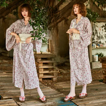 Suaugusiųjų Cosplay Pledas Spausdinti Palaidų Montavimo Loungewear Pižama Kimono Japonijos Tradicinių Plačios Rankovės Wu Kostiumas