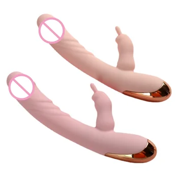 Kūrybos Triušis Masturbacija Elektros Lazdele G-Spot Klitorio, Makšties Masažas Dvigubo Galvos Vibratoriai Suaugusiųjų Moterų Sekso Žaislas Nuotrauka 2