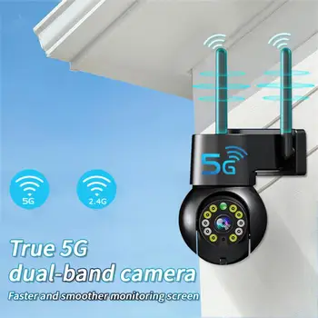 Naujas 1080P PTZ WiFi 2.4 G 5G Lauko 4X Skaitmeninis Priartinimas Žmogaus Aptikti Belaidę H. 265 P2P Garso 2MP, CCTV Saugumo Dvigubos Juostos Kamera