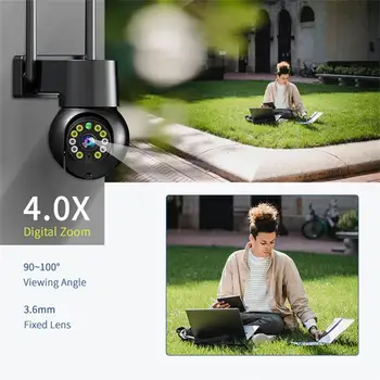 Naujas 1080P PTZ WiFi 2.4 G 5G Lauko 4X Skaitmeninis Priartinimas Žmogaus Aptikti Belaidę H. 265 P2P Garso 2MP, CCTV Saugumo Dvigubos Juostos Kamera Nuotrauka 2