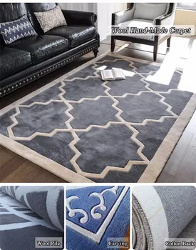 Ranka vilnos kilimas kambarį home hotel kilimų dekoratyvinis kilimas Nuotrauka 2