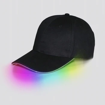 LED Šviesos Skrybėlę Vyrai Moterys Beisbolo kepuraitę Baras, Diskoteka Įranga Etapo Rezultatus Hip-hop ' Liuminescencinės skėtį nuo saulės Hat, White Nuotrauka 2