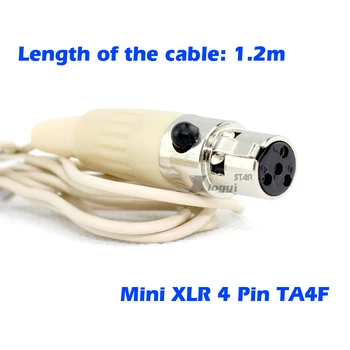 Mini XLR 4 Pin TA4F Laidinio prisegamas Atvartas Mic Lavalier Microphone Mikrafon Microfon Mike Dėl Shure Belaidžio ryšio Sistema Karaoke Maišytuvas Nuotrauka 2