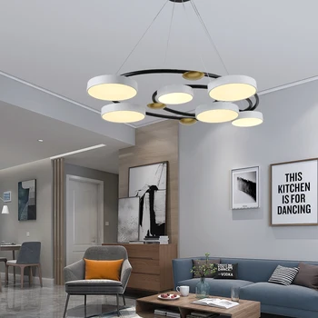 Modernus viešbučio kambarį LED lubų šviestuvas nuotolinio valdymo pultą smart liustra miegamasis tyrimas kambarį apšvietimo lemputė