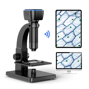 500-2000x Biologinių Skaitmeninis Mikroskopas WiFi USB Dual Lens Lab Švietimo Mikroskopai W/ 11 Reguliuojamas LED, Skirtų 