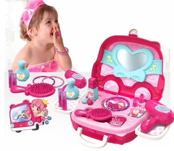 [Juokingi] Play house žaislas 14pcs/set Modeliavimas tualetinis staliukas automobilių žaislas Šukos Veidrodis, Plaukų džiovintuvas Apsimesti žaisti žaislas vaikams, vaikų mergaitė dovana