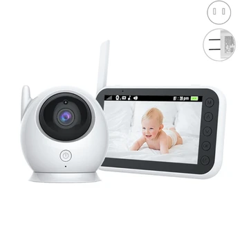 Video Baby Monitor su Kamera ir dvipusio Ryšio Temperatūros Jutiklis 4.3 Colio LCD Ekranas Naktinio Matymo 492ft Diapazonas