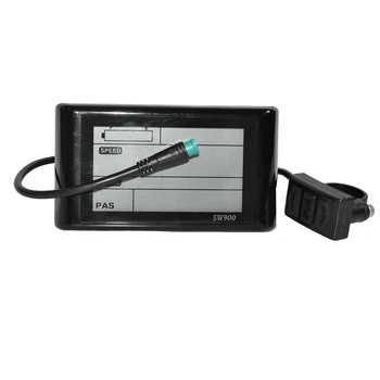 Ebike SW900 LCD Ekranas Valdymo 24/36/48/60/72V Greičio Matuoklis Spidometras Laidinio Plug