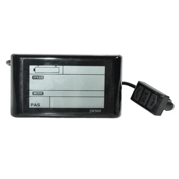Ebike SW900 LCD Ekranas Valdymo 24/36/48/60/72V Greičio Matuoklis Spidometras Laidinio Plug Nuotrauka 2